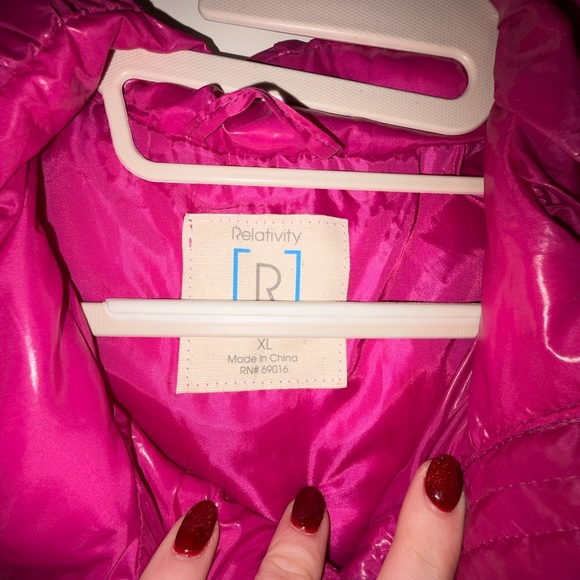 Relativity Fuchsia Quilted Vest - Picture 3 of 3